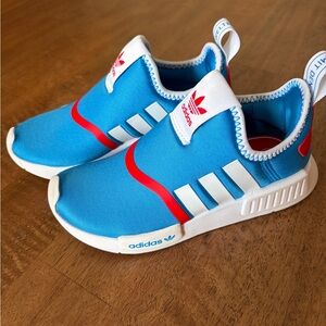 Adidas Kids Blue and Red Slip-On Sneakers